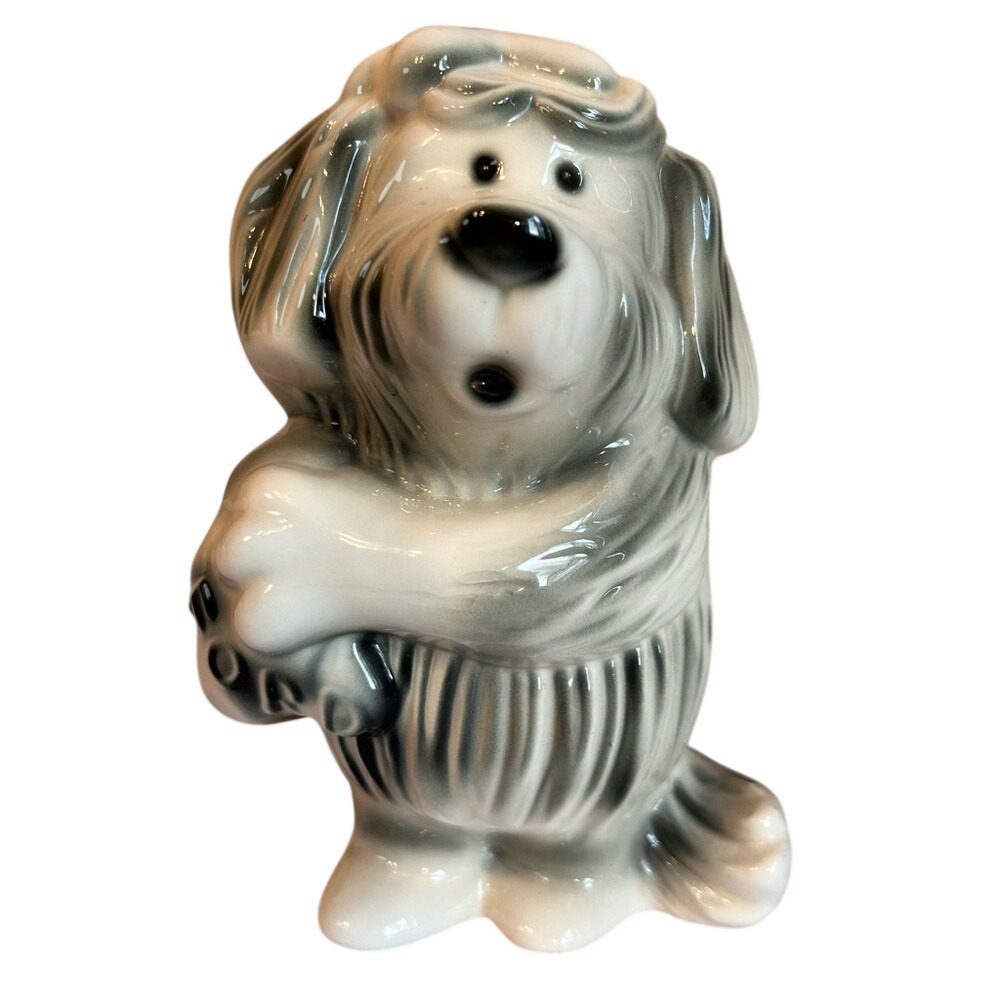 Vintage‎ Ford Memorabilia Customer Gift Ceramic Shaggy Dog Piggy Bank Figurine